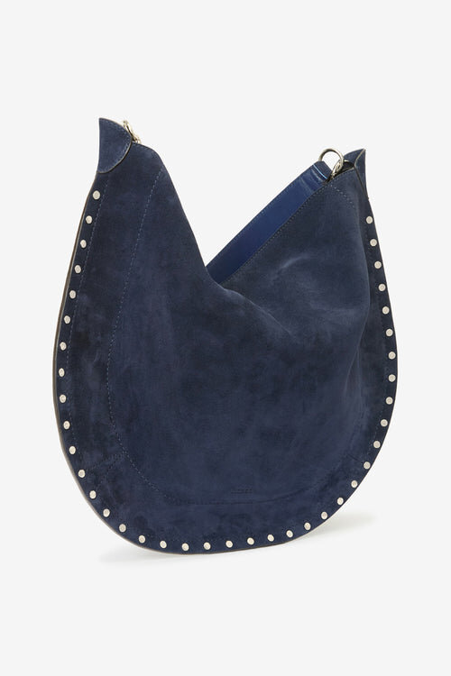 Geantă de mână Oskan Hobo Soft din piele de vițel suede cu fermoar Geantă de mână Oskan Hobo Soft din piele de vițel suede cu fermoar