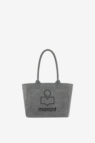 Geantă tote din bumbac spălat cu fermoar și logo Yenky