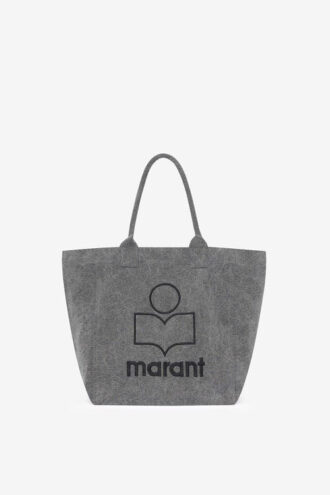 Geantă tote din bumbac spălat cu logo Yenky