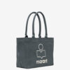 Geantă Yenky Zipped din bumbac decolorat cu logo Geantă Yenky Zipped din bumbac decolorat cu logo