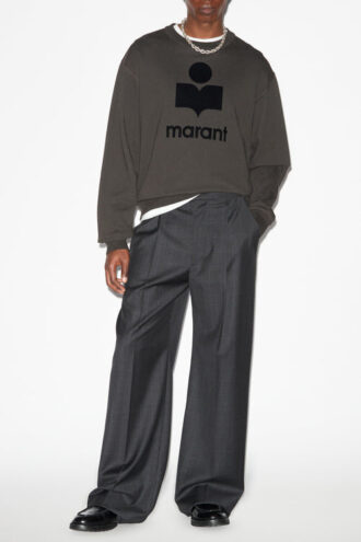 Hanorac din fleece Mikoy cu logo supradimensionat