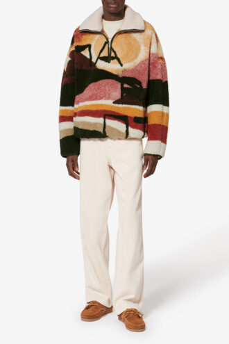 Jacheta din fleece cu imprimeu Marley Desert