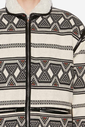 Jacheta Nelkis cu model grafic Jacquard