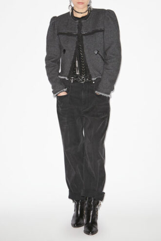 Jacheta scurtă Delphina cu imprimeu grafic