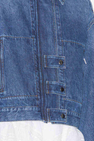 Julie Jacheta scurtă în stil workwear din denim simplu