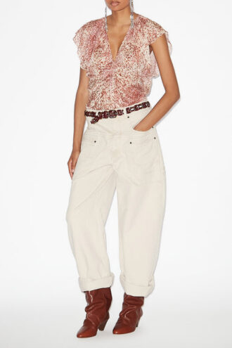 Lonea Top fluid din catifea burnout Lonea Top fluid din catifea burnout