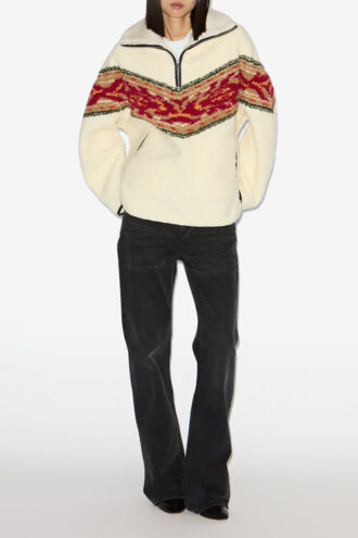 Marner Shearling Stil Palton cu guler cu fermoar Marner Shearling Stil Palton cu guler cu fermoar