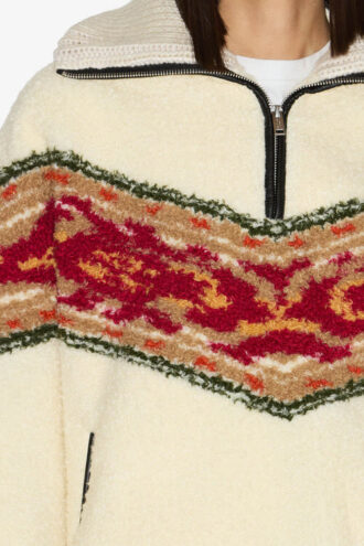 Marner Shearling Stil Palton cu guler cu fermoar Marner Shearling Stil Palton cu guler cu fermoar