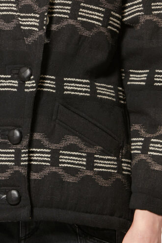 Palton scurt din jacquard Qayla