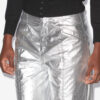 Pantaloni Aude din bumbac acoperit cu finisaj argintiu Pantaloni Aude din bumbac acoperit cu finisaj argintiu