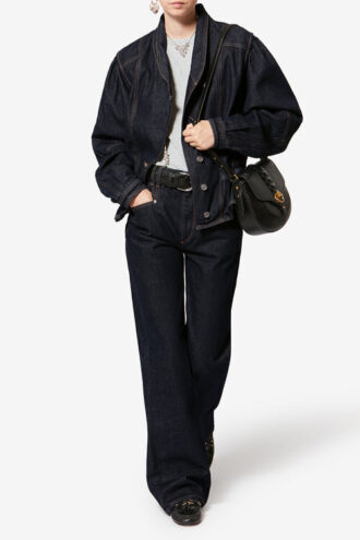Pantaloni din bumbac Belvia Pantaloni din bumbac Belvia