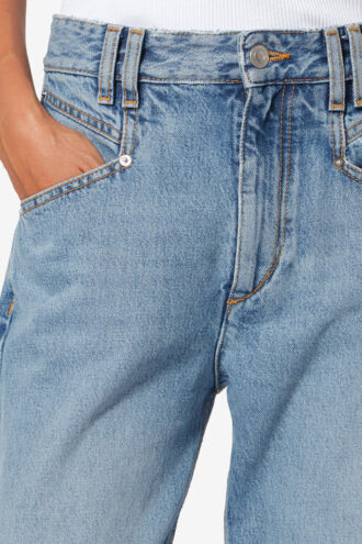 Pantaloni din bumbac Belvia Pantaloni din bumbac Belvia