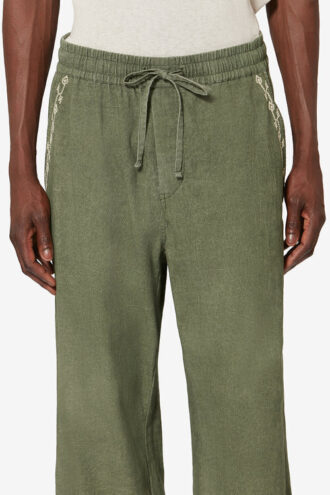 Pantaloni din bumbac brodați Zabel