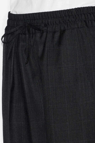 Pantaloni din lână cu pliuri și carouri Glen Liska Pantaloni din lână cu pliuri și carouri Glen Liska