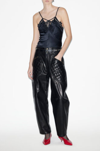Pantaloni din piele de miel Catarina