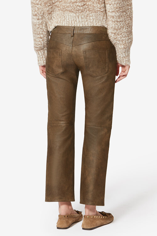 Pantaloni din piele de miel lucioasă Vanel Pantaloni din piele de miel lucioasă Vanel