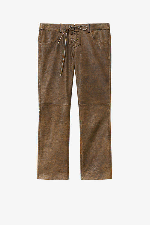 Pantaloni din piele de miel lucioasă Vanel Pantaloni din piele de miel lucioasă Vanel