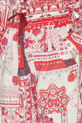 Pantaloni Fedora din voal de bumbac cu imprimeu bandana