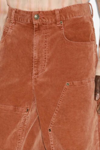 Pantaloni largi din velur Lorson