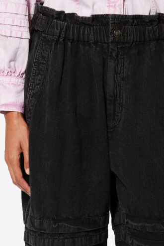 Pantaloni Mellya din cambric decolorat