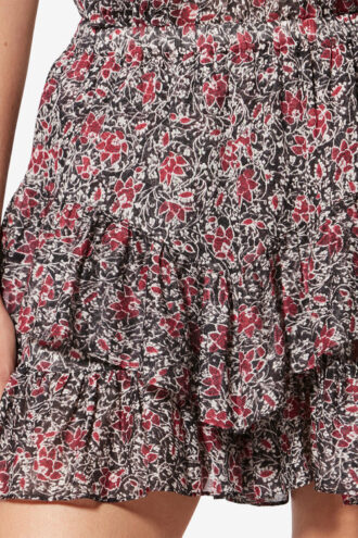 Pantaloni scurți din voal de bumbac organic cu imprimeu Jocadia