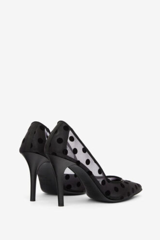 Pantofi cu toc din tul cu buline Pristy