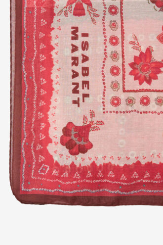 Pareo din bumbac și mătase cu imprimeu bandana Luana