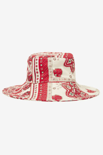 Pălărie Delya din bumbac cu imprimeu bandana