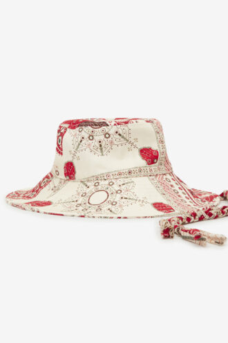 Pălărie Delya din bumbac cu imprimeu bandana