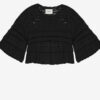 Pulover Azelia din tricot ajurat, cu croi larg
