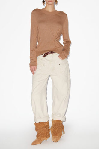 Pulover din tricot drapat Cosima Pulover din tricot drapat Cosima
