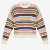 Pulover Drussell din mohair periat cu dungi Pulover Drussell din mohair periat cu dungi