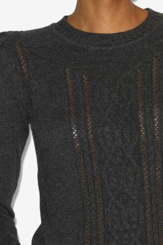 Pulover Kelia din tricot cu model în relief