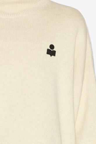 Pulover Nasha din lână și bumbac cu guler ridicat