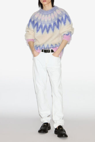 Pulover Nicolas Mohair cu model Fair Isle Pulover Nicolas Mohair cu model Fair Isle