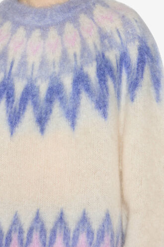 Pulover Nicolas Mohair cu model Fair Isle Pulover Nicolas Mohair cu model Fair Isle