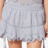 Puria Short Fustă-pantalon din bumbac cu volane și dantelă florală Puria Short Fustă-pantalon din bumbac cu volane și dantelă florală