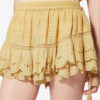 Puria Short Fustă-pantalon din bumbac cu volane și dantelă florală Puria Short Fustă-pantalon din bumbac cu volane și dantelă florală