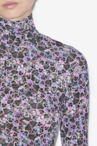 Rochie cu guler rulat Vanessa din jersey în culori uni
