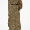 Rochie drapată cu imprimeu leopard Zeidi Rochie drapată cu imprimeu leopard Zeidi