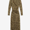 Rochie drapată cu imprimeu leopard Zeidi Rochie drapată cu imprimeu leopard Zeidi