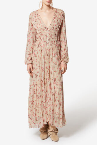 Rochie lungă Briane din muselină șifonată Rochie lungă Briane din muselină șifonată
