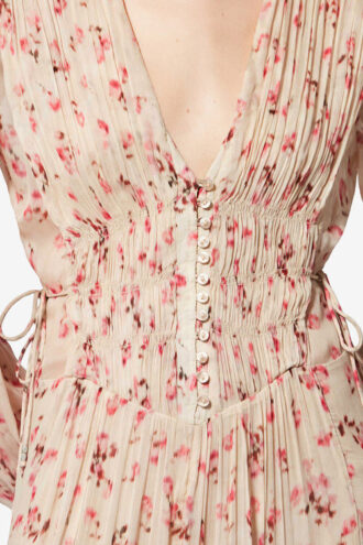 Rochie lungă Briane din muselină șifonată Rochie lungă Briane din muselină șifonată