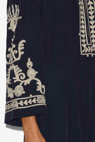 Rochie lungă din crep brodat Feliana