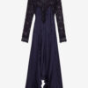 Rochie lungă din satin și dantelă Dolores