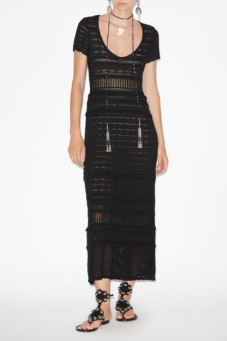 Rochie lungă din tricot ajurat Aurore Rochie lungă din tricot ajurat Aurore