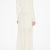 Rochie lungă din tricot fin creponat Gisole Rochie lungă din tricot fin creponat Gisole