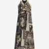 Rochie lungă Sabba cu bretele și imprimeu bandana Rochie lungă Sabba cu bretele și imprimeu bandana