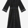 Rochie lungă Veona din bumbac și in Rochie lungă Veona din bumbac și in