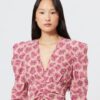 Rochie midi din amestec de mătase imprimată Albini Rochie midi din amestec de mătase imprimată Albini